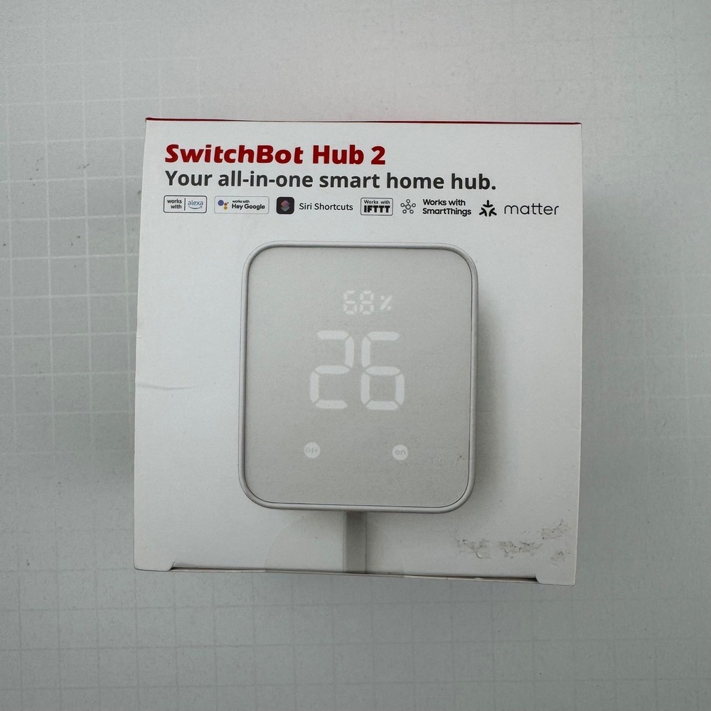 SwitchBot Hub 2 Smart Home White ABS Matter Wi-Fi IR Remote Temperature Sensor